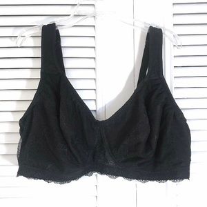 Ulla Popken - NWOT Unlined Black Lace Bra!